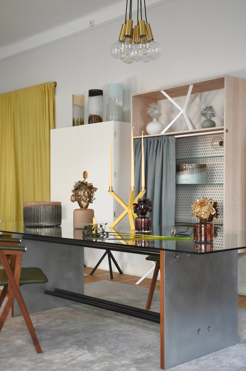 PS Bespoke Rectangular Glass Table in Zinc – noearlybirds.se