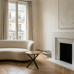 NEB Hexagonal Side Table With Top In Brass