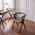 NEB Desk Chair in Green Leather