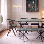 NEB Rectangular Table, 240x100cm, Top In Italian Granite