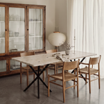 NEB Rectangular Table With Top in Travertine
