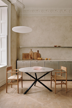 NEB Round Dining Table With Top In Limestone (Jura Kalksten)