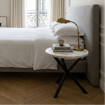 NEB Round Side Table With Top In Travertine