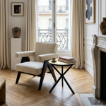 NEB Round Side Table With Top In Brass