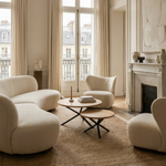 NEB Round Coffee Table With Top In Oak