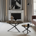 NEB Round Coffee Table with Top In Brass