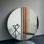 NEB Round Mirror With Brass Edge