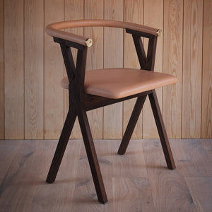 NEB Chair 03 in Walnut and Vegetable Tanned Tärnsjö Leather